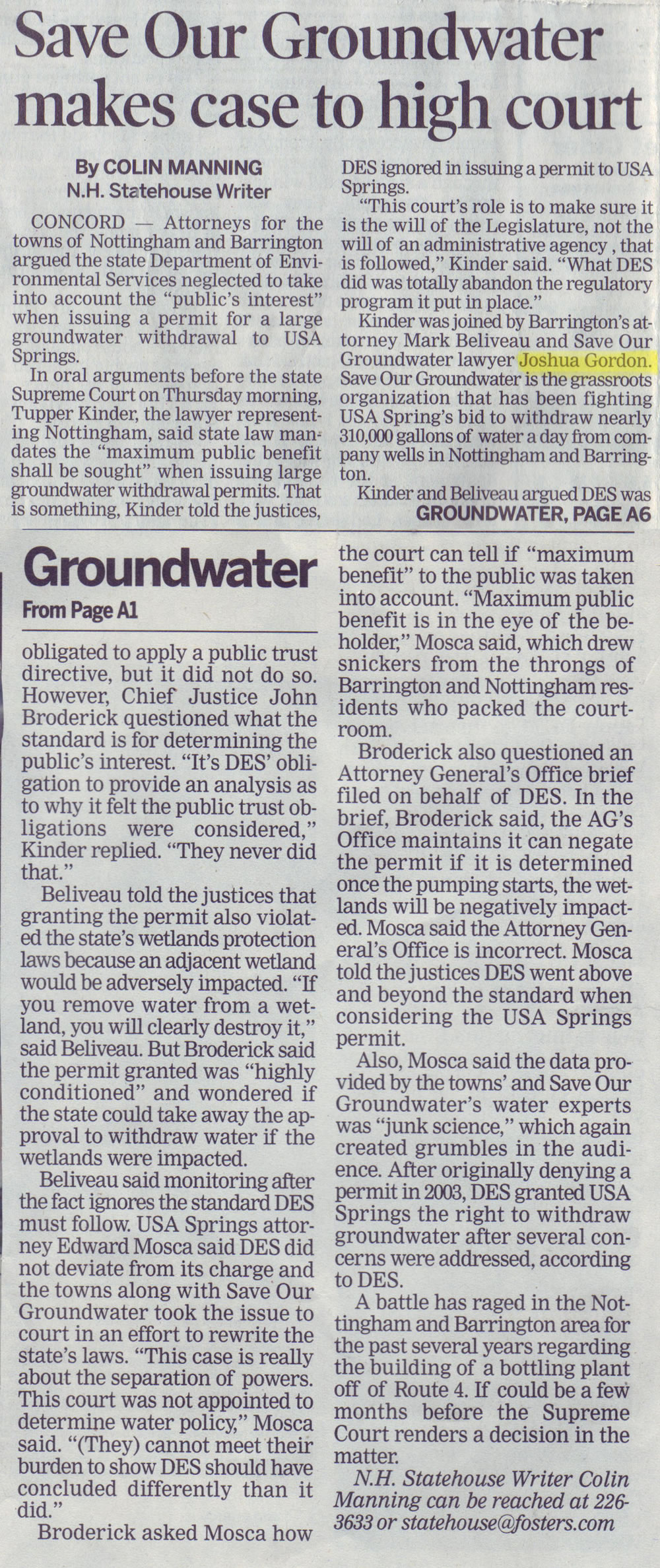 Save Our Groundwater